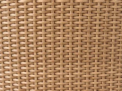 Discount Beliani Set salotto da giardino con tavolo e pouf 2 posti PONZA Rattan sintetico (PE) Marrone Bianco Marrone