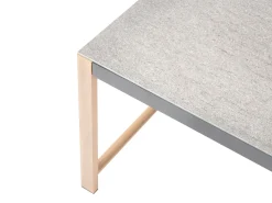 Hot Beliani Set salotto da giardino con tavolo e pouf 5 posti NOLA Metallo Grigio Marrone Grigio