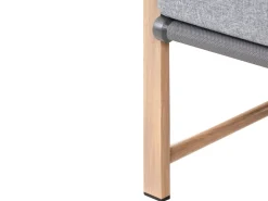 Hot Beliani Set salotto da giardino con tavolo e pouf 5 posti NOLA Metallo Grigio Marrone Grigio