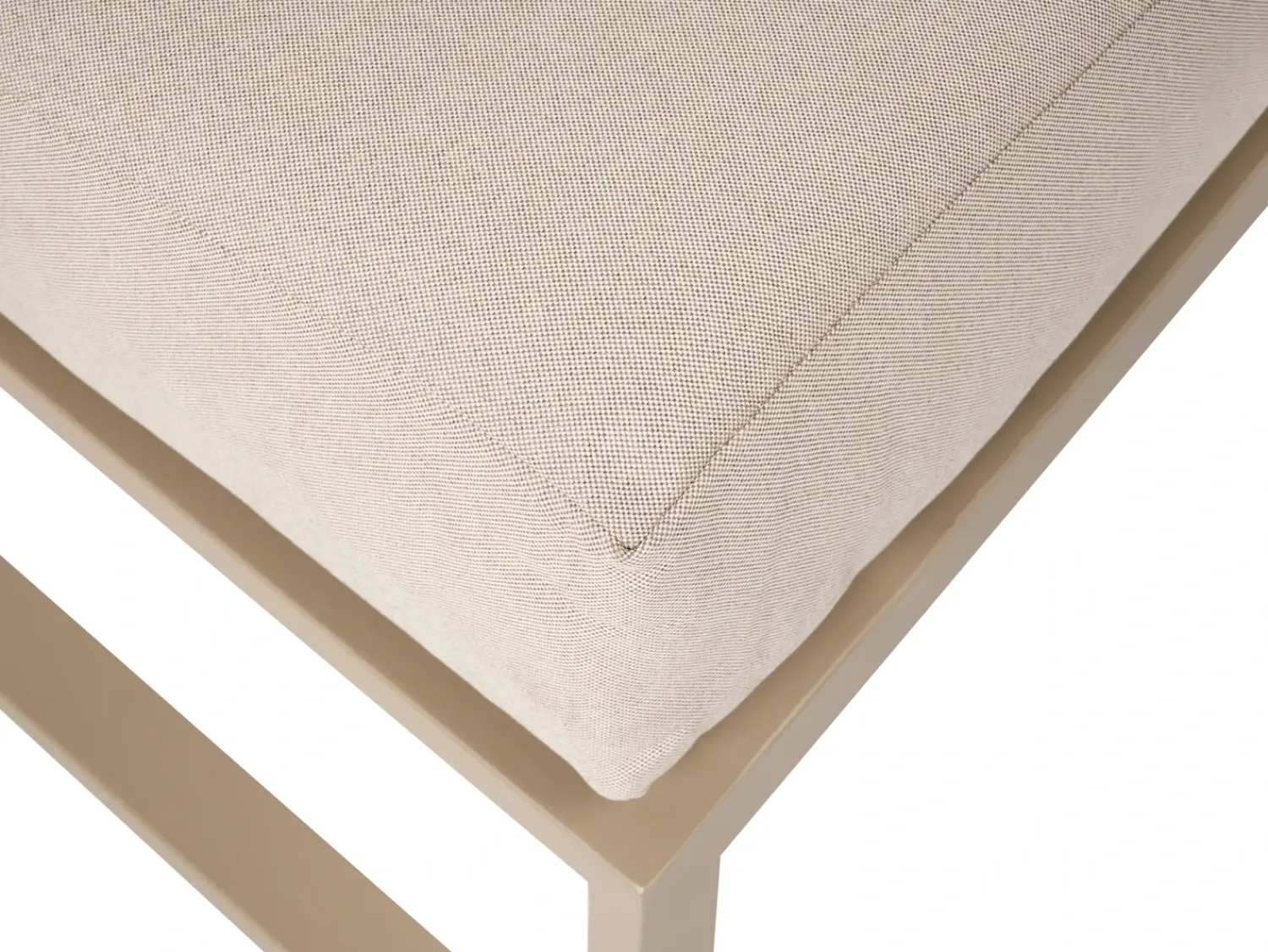 Clearance Beliani Set salotto da giardino con tavolo e pouf 2 posti NOCI Modulare Metallo Beige