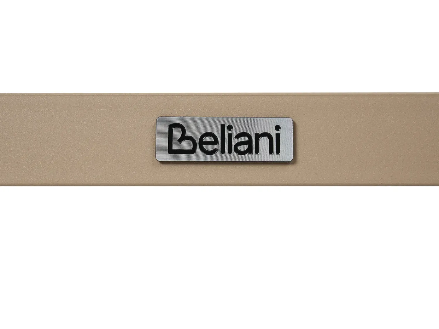 Clearance Beliani Set salotto da giardino con tavolo e pouf 2 posti NOCI Modulare Metallo Beige