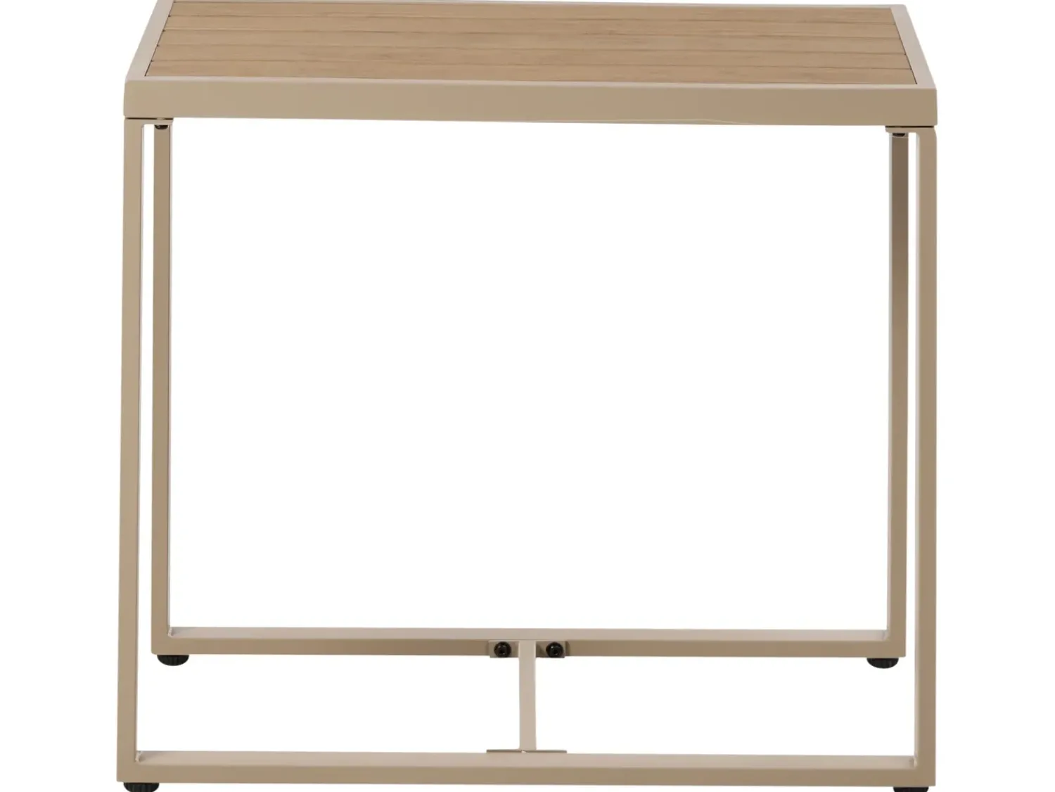 Clearance Beliani Set salotto da giardino con tavolo e pouf 2 posti NOCI Modulare Metallo Beige