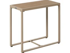 Clearance Beliani Set salotto da giardino con tavolo e pouf 2 posti NOCI Modulare Metallo Beige