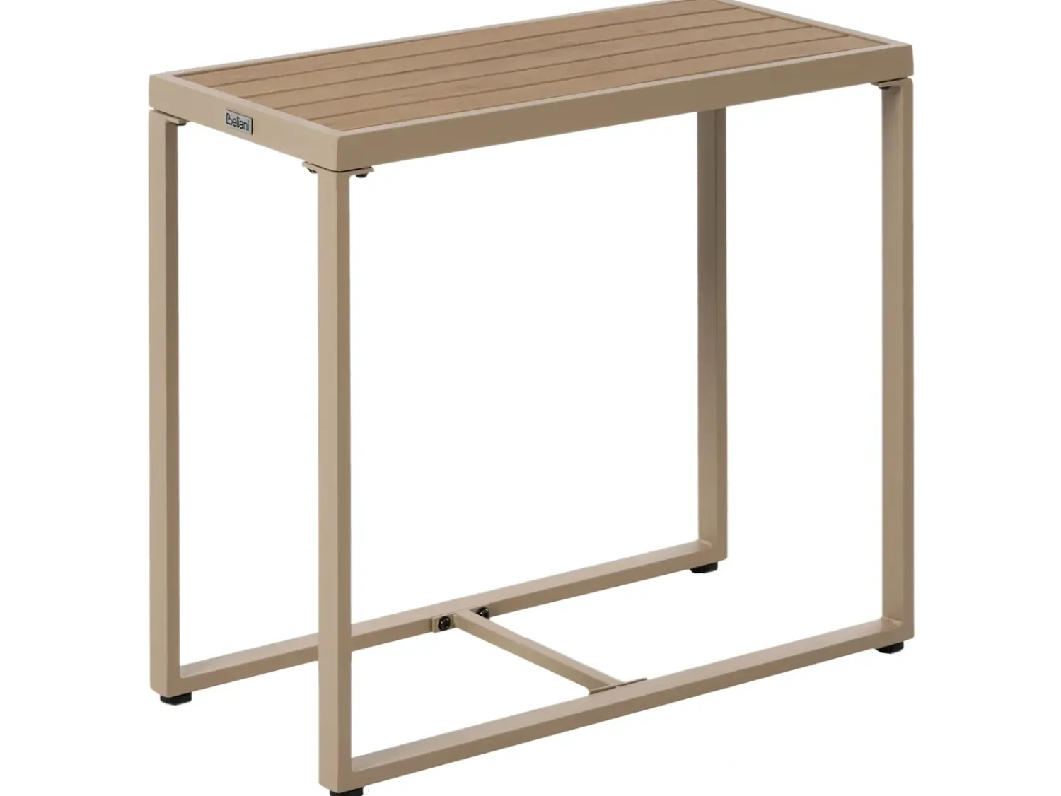 Clearance Beliani Set salotto da giardino con tavolo e pouf 2 posti NOCI Modulare Metallo Beige