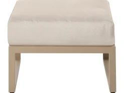 Clearance Beliani Set salotto da giardino con tavolo e pouf 2 posti NOCI Modulare Metallo Beige