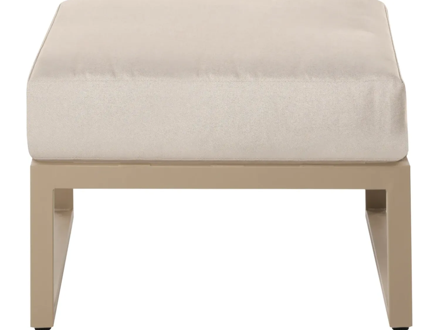 Clearance Beliani Set salotto da giardino con tavolo e pouf 2 posti NOCI Modulare Metallo Beige