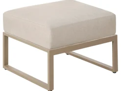 Clearance Beliani Set salotto da giardino con tavolo e pouf 2 posti NOCI Modulare Metallo Beige