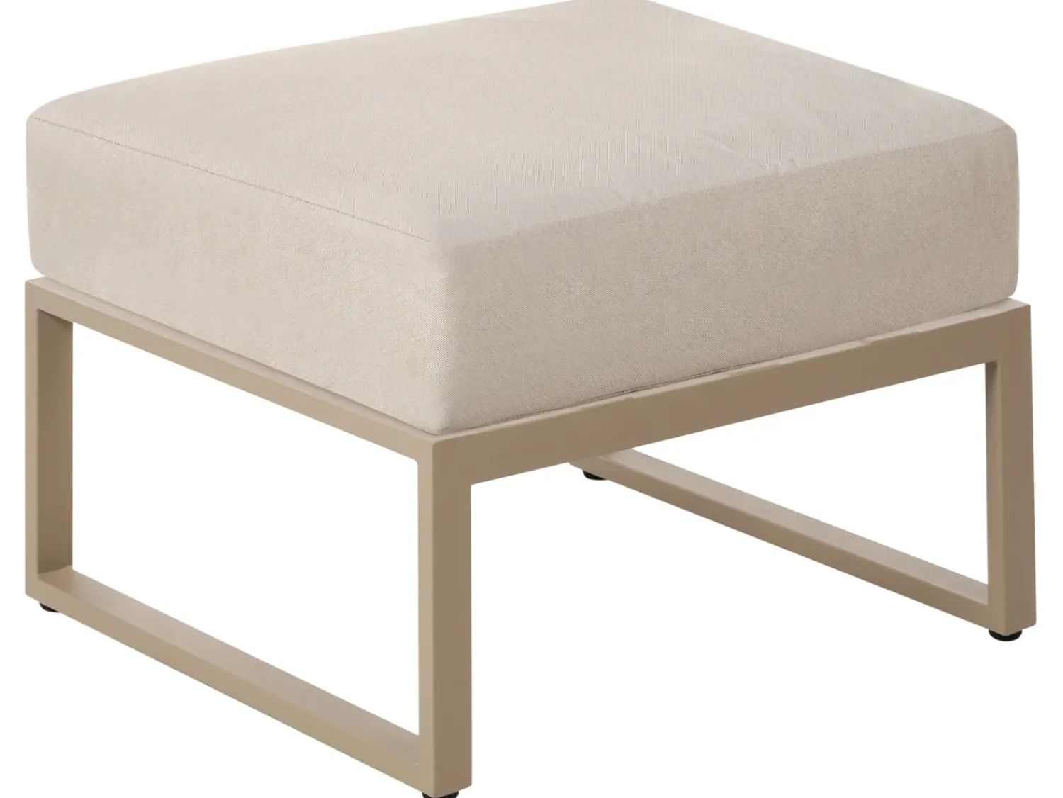 Clearance Beliani Set salotto da giardino con tavolo e pouf 2 posti NOCI Modulare Metallo Beige
