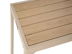 Clearance Beliani Set salotto da giardino con tavolo e pouf 2 posti NOCI Modulare Metallo Beige