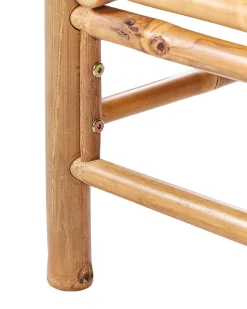 Outlet Beliani Sezione a 1 posto da giardino CERRETO Bambù Tortora Beige Marrone Grigio