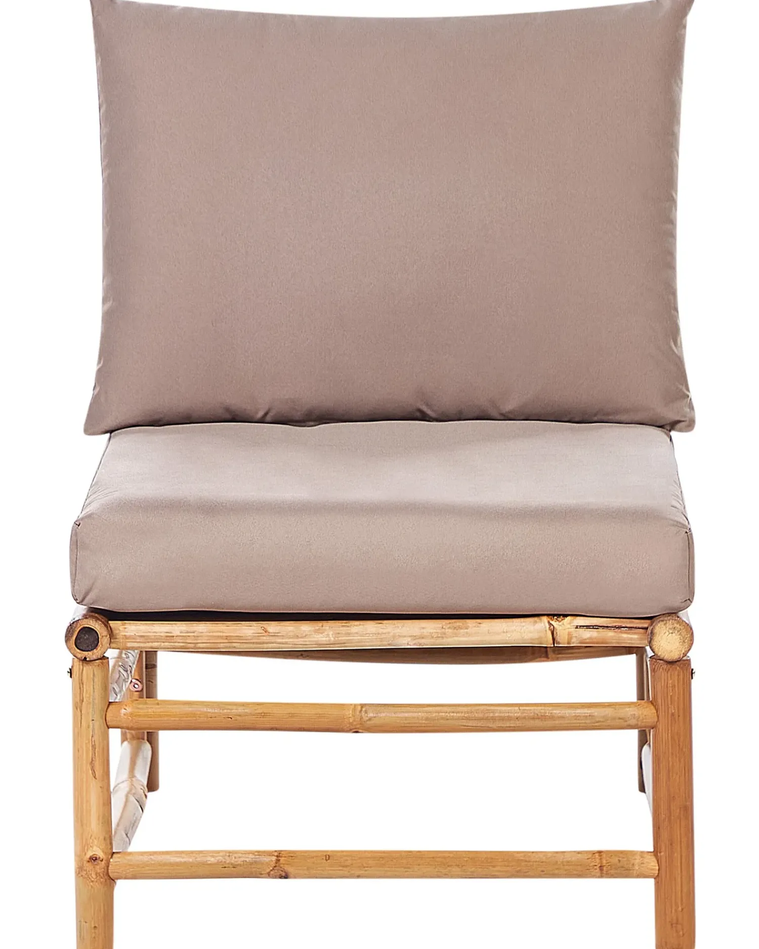 Outlet Beliani Sezione a 1 posto da giardino CERRETO Bambù Tortora Beige Marrone Grigio
