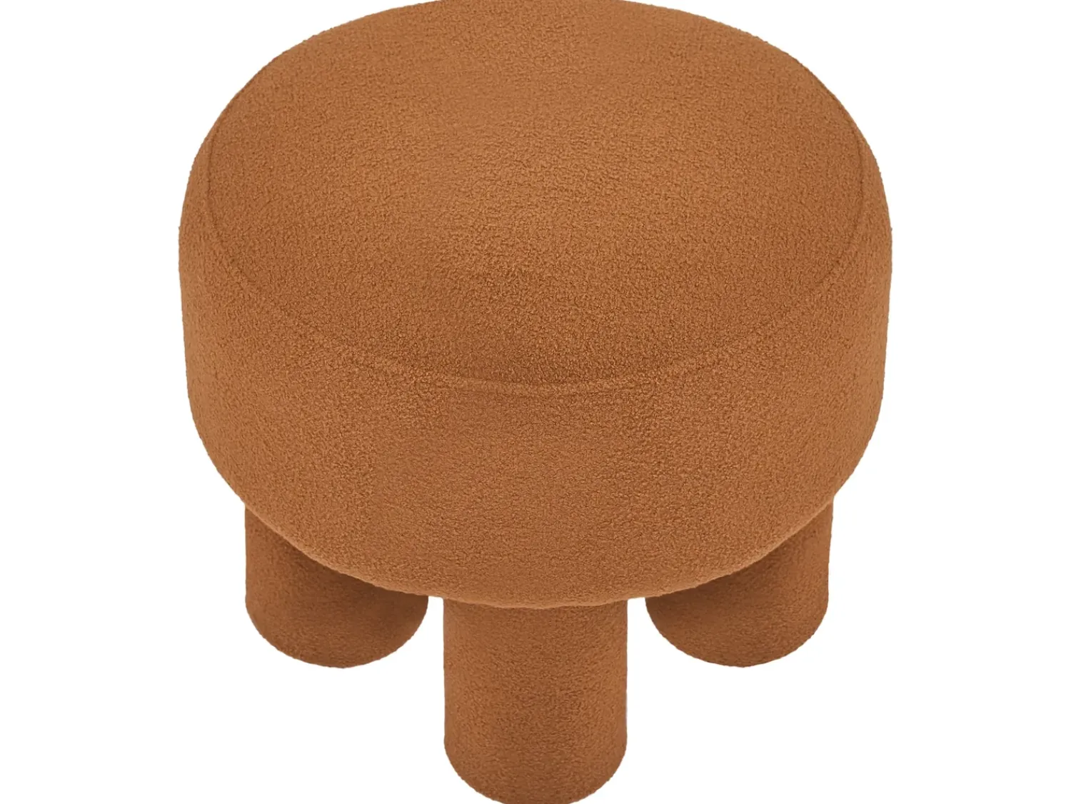 Outlet Beliani Sgabello CANBY Bouclé Arancione