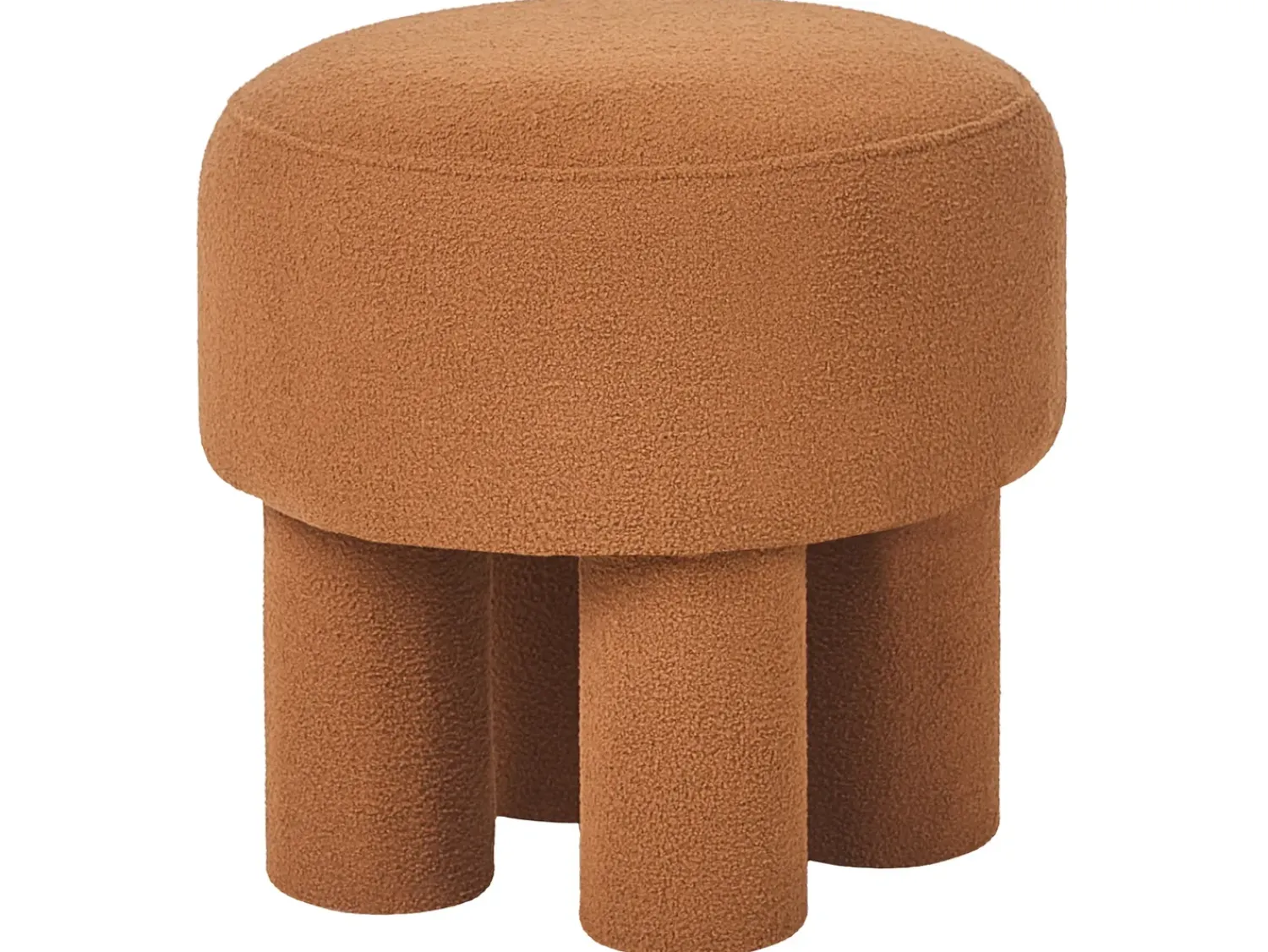 Outlet Beliani Sgabello CANBY Bouclé Arancione