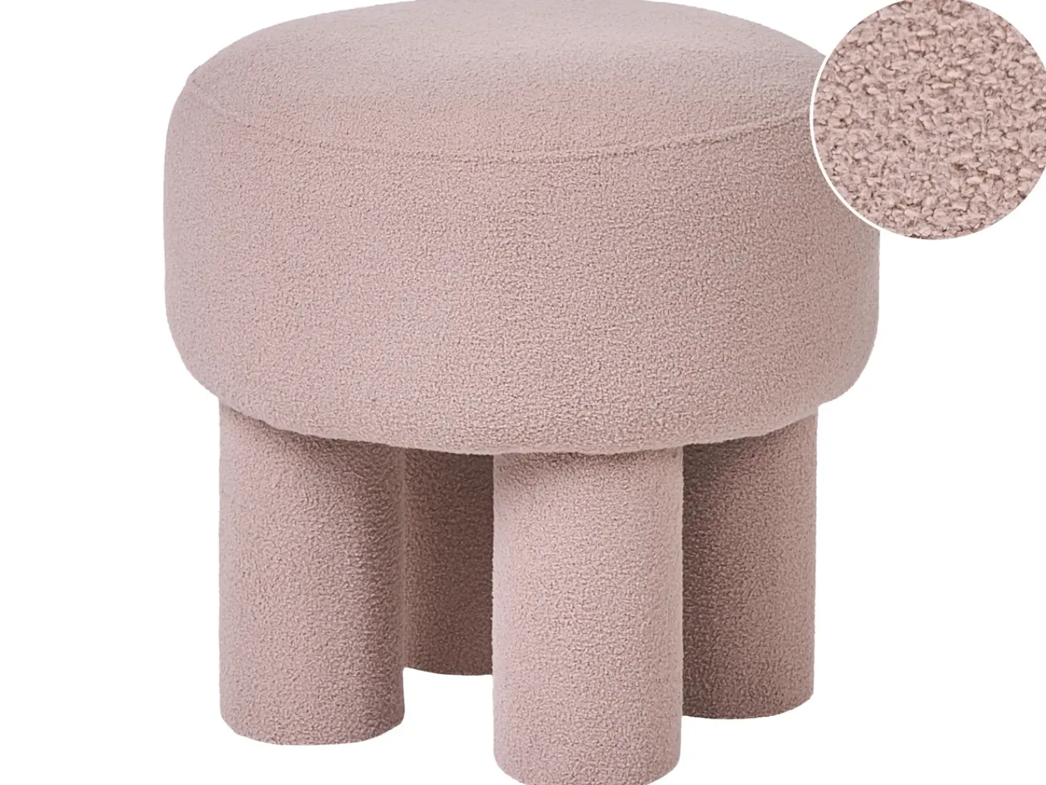 New Beliani Sgabello CANBY Bouclé Beige