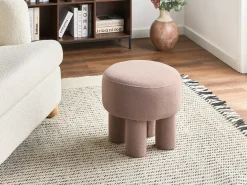 New Beliani Sgabello CANBY Bouclé Beige