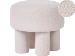Beliani Sgabello CANBY Bouclé sporco Bianco