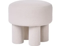 Beliani Sgabello CANBY Bouclé sporco Bianco