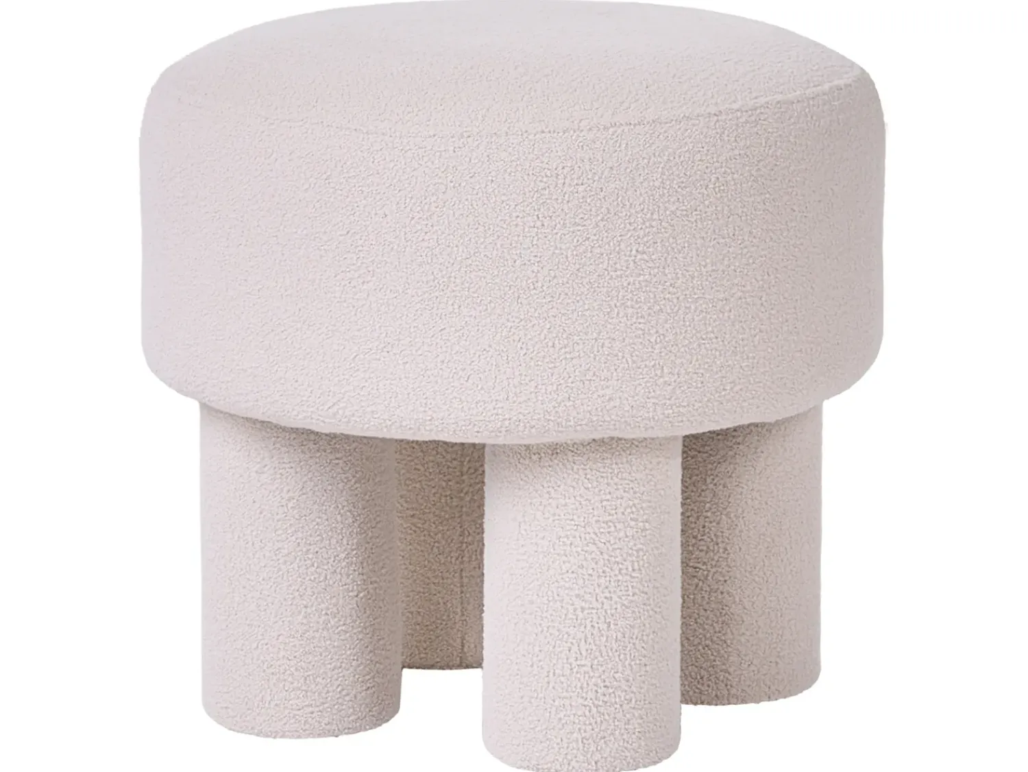Beliani Sgabello CANBY Bouclé sporco Bianco