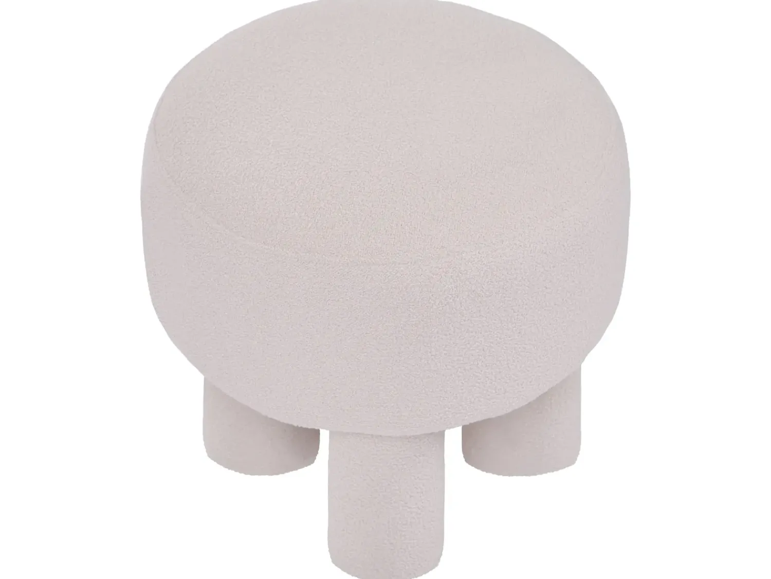 Beliani Sgabello CANBY Bouclé sporco Bianco
