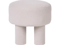 Beliani Sgabello CANBY Bouclé sporco Bianco