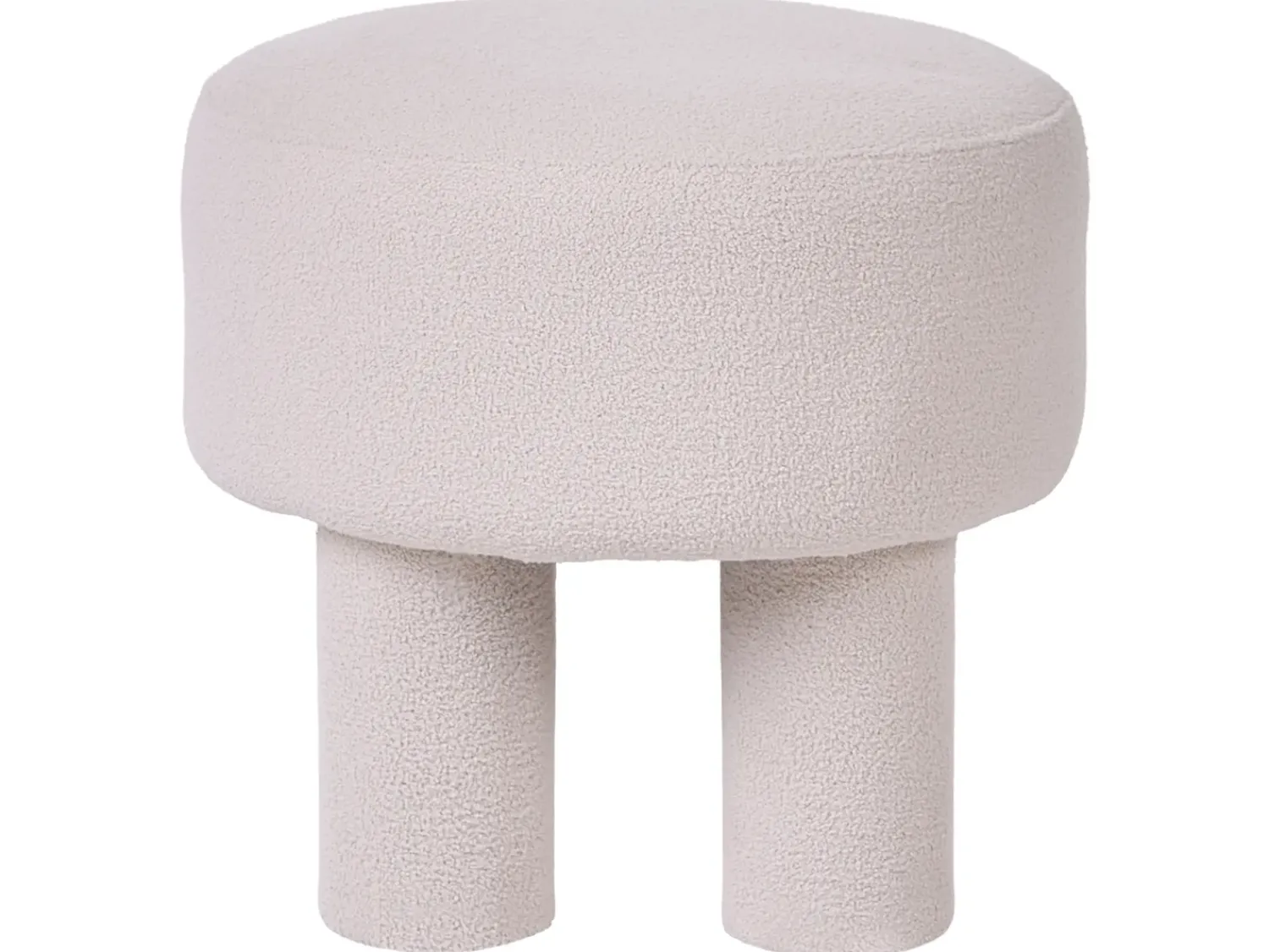 Beliani Sgabello CANBY Bouclé sporco Bianco
