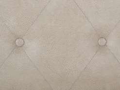 Beliani Sgabello contenitore MALLARD Pelle sintetica Beige Beige Nero