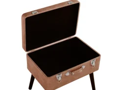 Hot Beliani Sgabello contenitore MALLARD Pelle sintetica Marrone dorato Marrone Nero