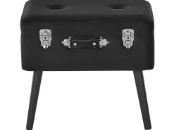 Sale Beliani Sgabello contenitore MALLARD Velluto Nero
