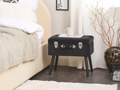 Sale Beliani Sgabello contenitore MALLARD Velluto Nero