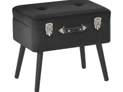 Sale Beliani Sgabello contenitore MALLARD Velluto Nero
