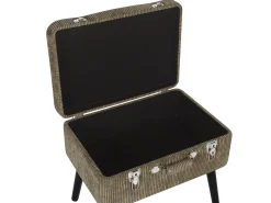 Sale Beliani Sgabello contenitore MALLARD Velluto a coste Marrone chiaro Marrone Nero