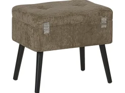 Sale Beliani Sgabello contenitore MALLARD Velluto a coste Marrone chiaro Marrone Nero