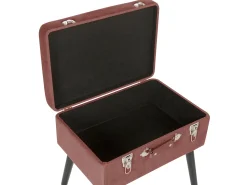 Clearance Beliani Sgabello contenitore MALLARD Velluto a coste Rosa Rosa Nero