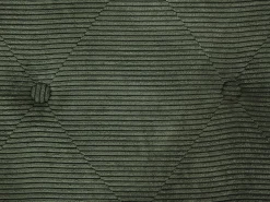 Beliani Sgabello contenitore MALLARD Velluto a coste Verde scuro Verde Nero