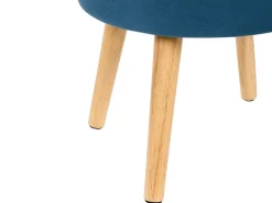 Outlet Beliani Sgabello contenitore NEELY Velluto marino Blu