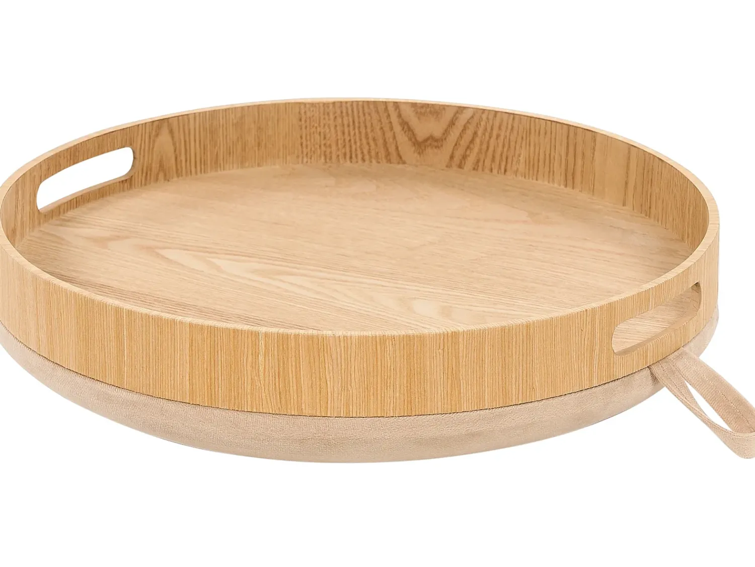 New Beliani Sgabello contenitore NEELY Velluto Beige