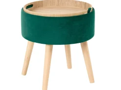 Hot Beliani Sgabello contenitore NEELY Velluto smeraldo Verde