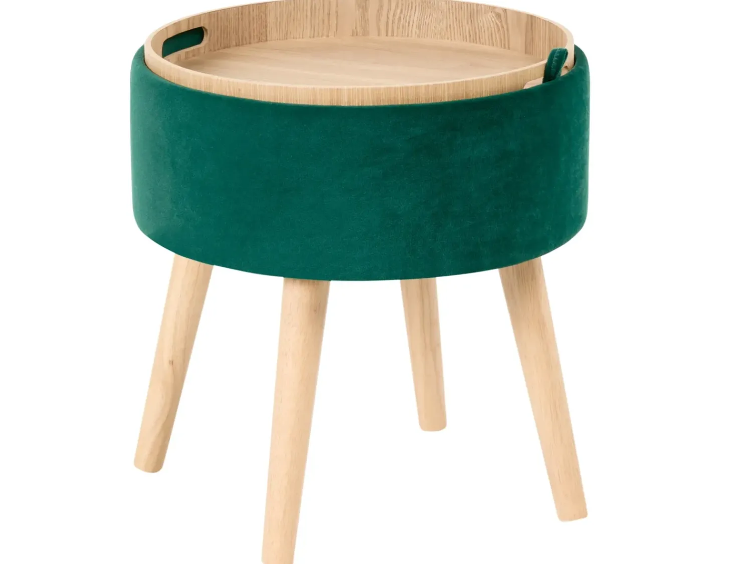 Hot Beliani Sgabello contenitore NEELY Velluto smeraldo Verde