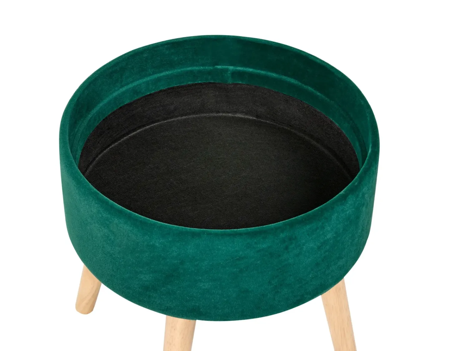 Hot Beliani Sgabello contenitore NEELY Velluto smeraldo Verde
