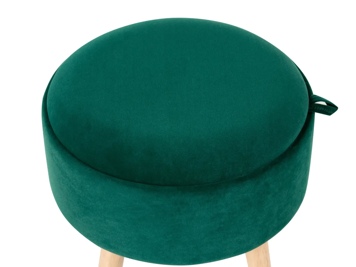Hot Beliani Sgabello contenitore NEELY Velluto smeraldo Verde