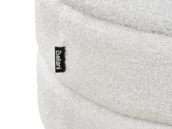 Discount Beliani Sgabello contenitore OKATON Bouclé Bianco Bianco Marrone