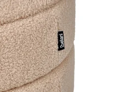 Beliani Sgabello contenitore OKATON Bouclé Beige Beige Marrone
