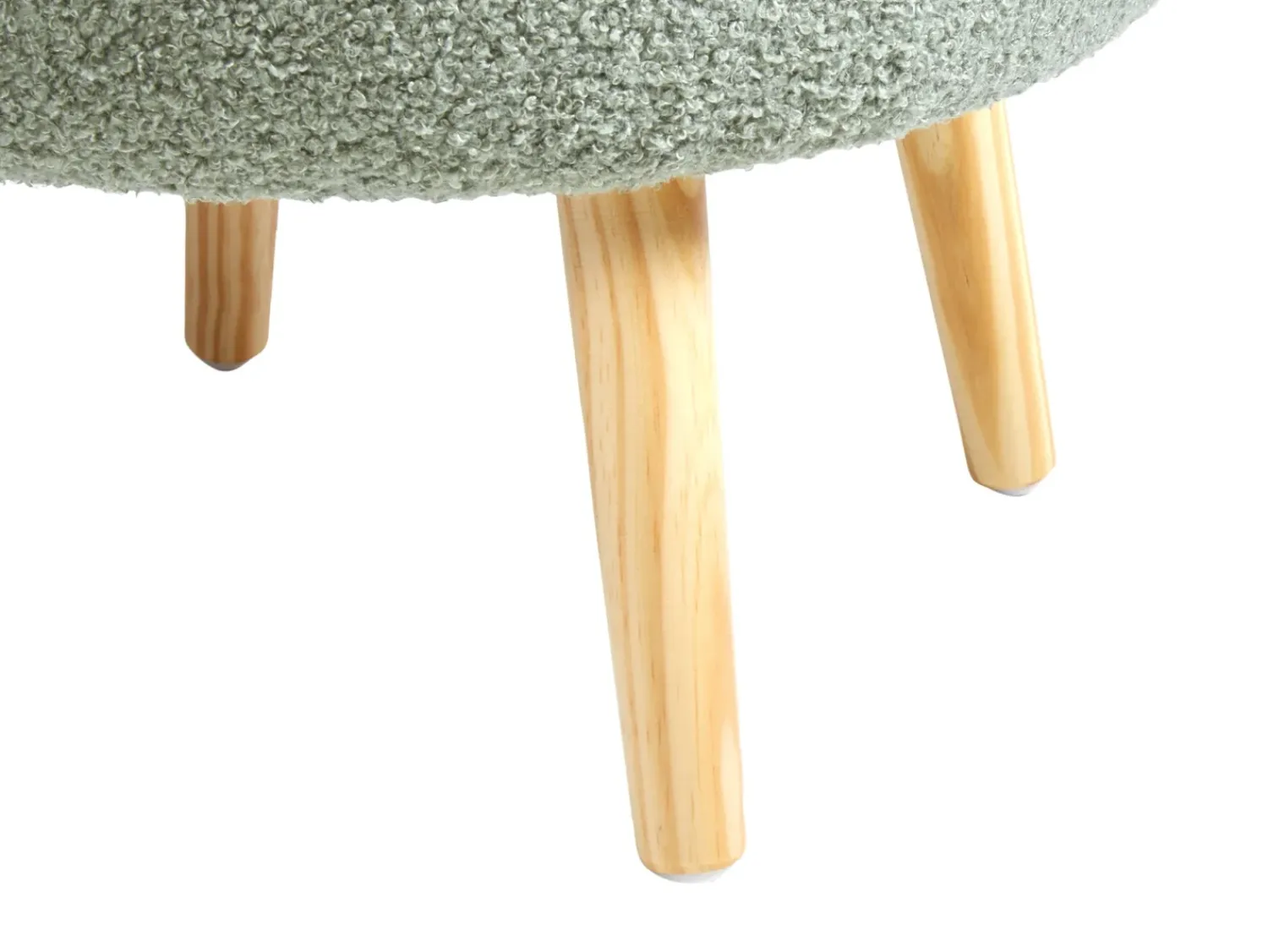 Sale Beliani Sgabello contenitore OKATON Bouclé Verde Marrone Verde