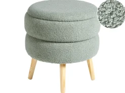 Sale Beliani Sgabello contenitore OKATON Bouclé Verde Marrone Verde