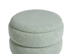 Sale Beliani Sgabello contenitore OKATON Bouclé Verde Marrone Verde