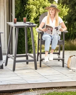 Discount Beliani ADIRONDACK Materiale sintetico scuro Grigio