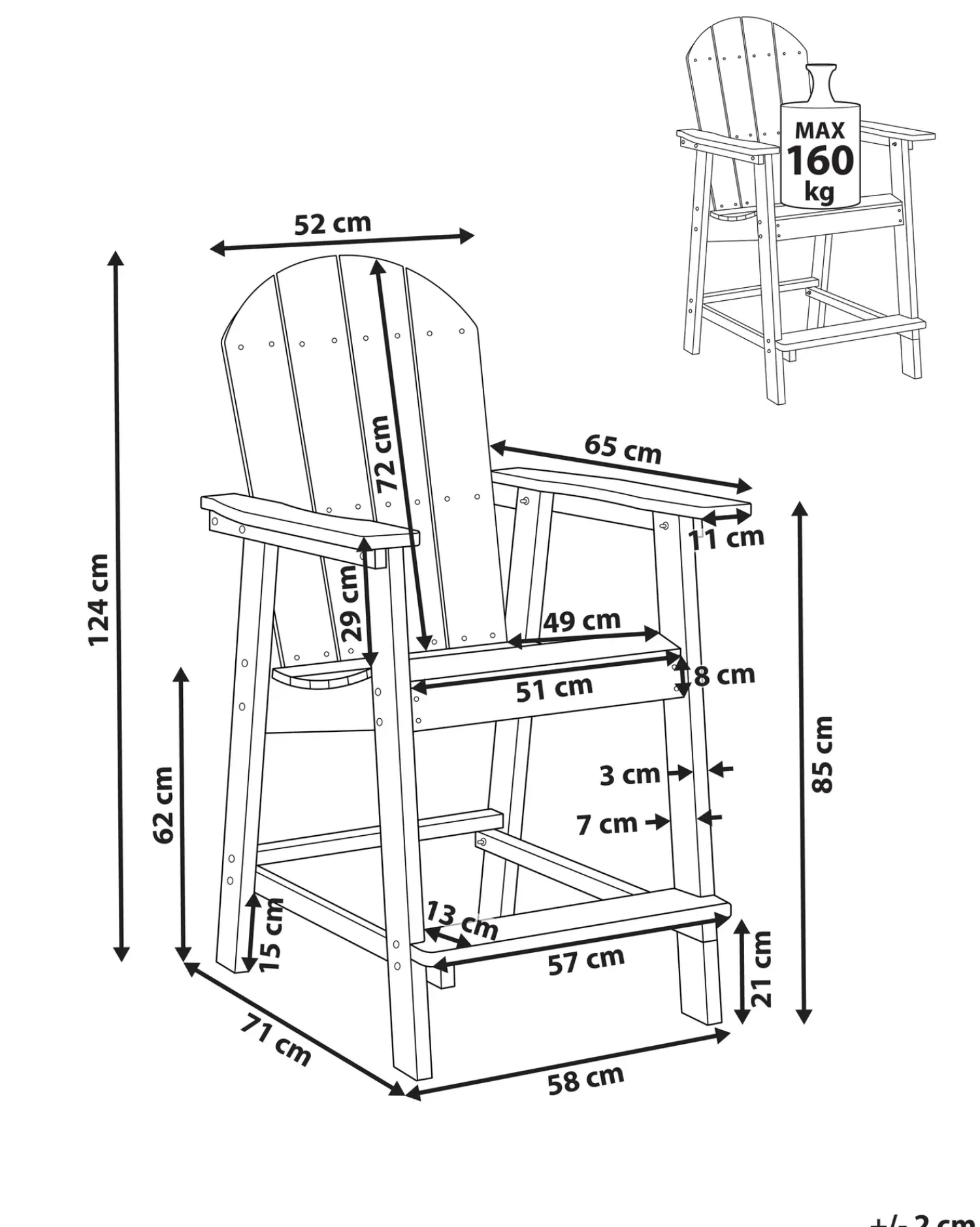 Discount Beliani ADIRONDACK Materiale sintetico Rosso