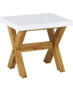 Clearance Beliani OLBIA Cemento Bianco Bianco Marrone