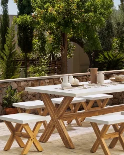 Clearance Beliani OLBIA Cemento Bianco Bianco Marrone