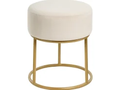 Clearance Beliani Sgabello DELCO Velluto Beige chiaro Beige Oro